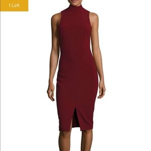 LIKELY Caldwell Mockneck Dress in Burgundy Sz 6